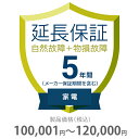 物損付き保証 5年間に延長 家電(エアコン・冷蔵庫以外) 100001〜120000円 K5-BK-553121