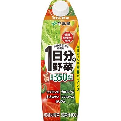 伊藤園 伊藤園 1日分の野菜 紙パック 屋根型キャップ付容器 1L*6本入 4901085197387【納期目安：2週間】