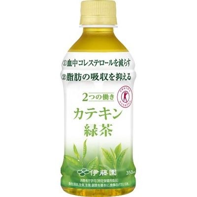 伊藤園 2つの働きカテキン緑茶 電子レンジ対応 HOT＆COLD 350mL*24本入 4901085197547【納期目安：2週間】