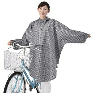 その他 チャリポンチョ/自転車専用雨具 【チドリ柄】 男女兼用 身長：155〜175cm対応 大型ヒサシ 撥水加工 反射帯 ds-2112083