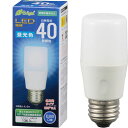 オーム電機 LED電球 T形(40形相当/600lm/昼光色/E26/全方向配光255°/密閉形器具対応) LDT4D-G-AG20