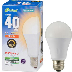 オーム電機 LED電球(40形相当/540lm/電球色/E26/広配光180°/密閉形器具対応/調光器対応) LDA5L-G/D-AS20 LED電球 明るさ 調光器対応 密閉形器具対応 広配光 電球色 E26 軽量 長寿命 エネルギー効率