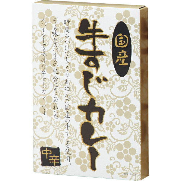 国産牛すじカレー中辛(6食) 4545629511439 国産牛すじ カレー 中辛 旨み スパイス 濃厚 時間をかけて 煮込み 牛すじ スパイシー