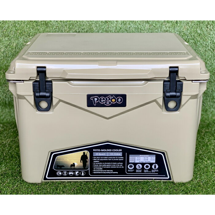 PEGOO HardCoolerBox(ハードクーラーボックス) 35QT (約33.1 ) (Sand) CL-03501