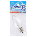 オーム電機 点滅ローソク球(10W/クリア/C-9/E17) LB-C9710TE-C【納期目安:2週間】 点滅 ローソク 照明 クリア 電飾 サイン 電球 E17 C-9 10W