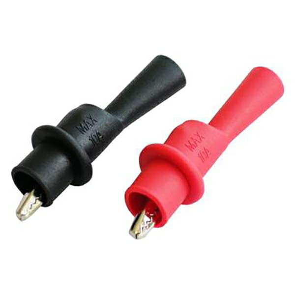 【メール便での発送商品】 テスター棒用ワニグチクリップ オーム電機 DZ-WTK2 テスター棒 ワニグチクリップ 発送 チェック 定位置 赤黒 クリップ セット 携帯