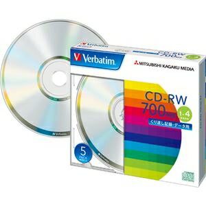 (まとめ) バーベイタム データ用CD-RW700MB 4倍速 ブランドシルバー 5mmスリムケース SW80QU5V1 1パック(5枚) 【×10セット】 ds-2224974