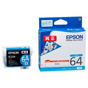 その他 (まとめ) エプソン EPSON インクカートリッジ シアン ICC64 1個 【×10セット】 ds-2230011