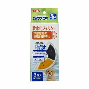 その他 (まとめ)ピュアクリスタル 軟水化フィルター半円タイプ犬用 3個入【×24セット】【ペット用品】 ds-2219722