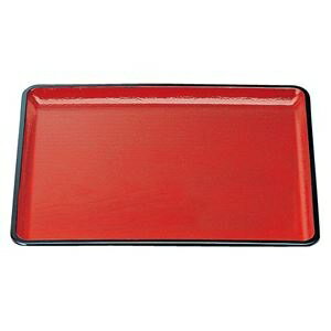 尺4 桐木目会席盆/トレー 【朱天黒SL】 437mm×342mm×16mm 日本製 〔和食 レストラン 居酒屋 店舗 お店〕【代引不可】 ds-2253992 桐木目会席盆 トレー 朱天黒SL 和食 お店