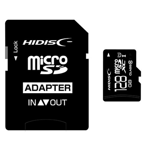 C y[ւł̔izHIDISC microSDHCJ[h 128GB CLASS10 UHS-1Ή SDϊA_v^t HDMCSDX128GCL10UIJP3y[ڈF1Tԁz