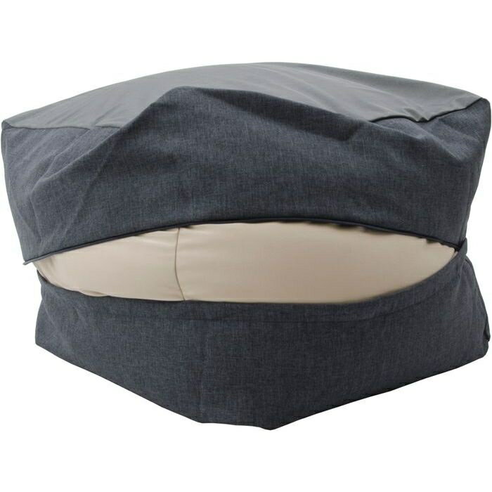 セルタン 「QUBE」ビーズクッション「M」専用カバー単品 D602 (インディゴブルー D602a-612DBL/611GRY) 10227-004【納期目安:1週間】 QUBE ビーズクッション カバー インディゴブルー ポリエステル ポリウレタン サイズ 素材
