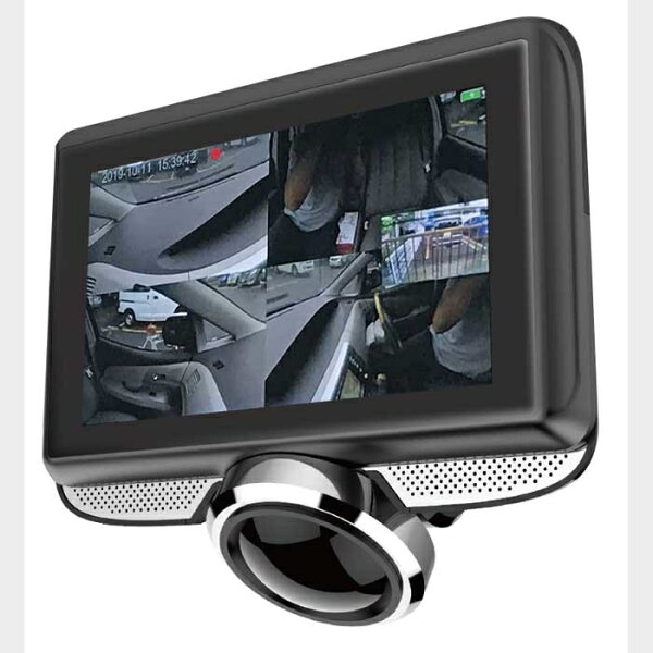 あす楽対応_関東 ダイアモンドヘッドOVERTIME360度カメラ搭載リアカメラ付きドライブレコーダーOT-DR360S