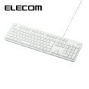 エレコム キーボード 有線 有線キーボード フルキーボード ホワイト TK-FCM104WH(2)