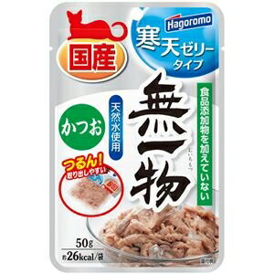 〔まとめ〕 キャットフード ペットフード 無一物 パウチ 寒天ゼリータイプ かつお 50g 24セット 日本製 猫用品 ペット用品 ds-2271687