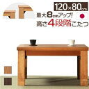 その他 4段階高さ調節折れ脚こたつ 120×80cm ブラウン 11100287【代引不可】 ds-2273029