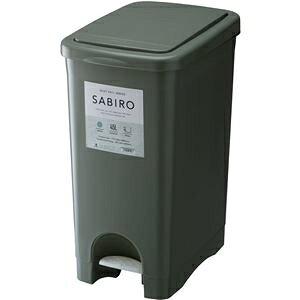 その他 ゴミ箱/ダストボックス 【プッシュペダルペール 約45L グリーン】 幅31.5cm 日本製 『RISU リス サビロ』 〔キッチン 台所〕 ds-2320338