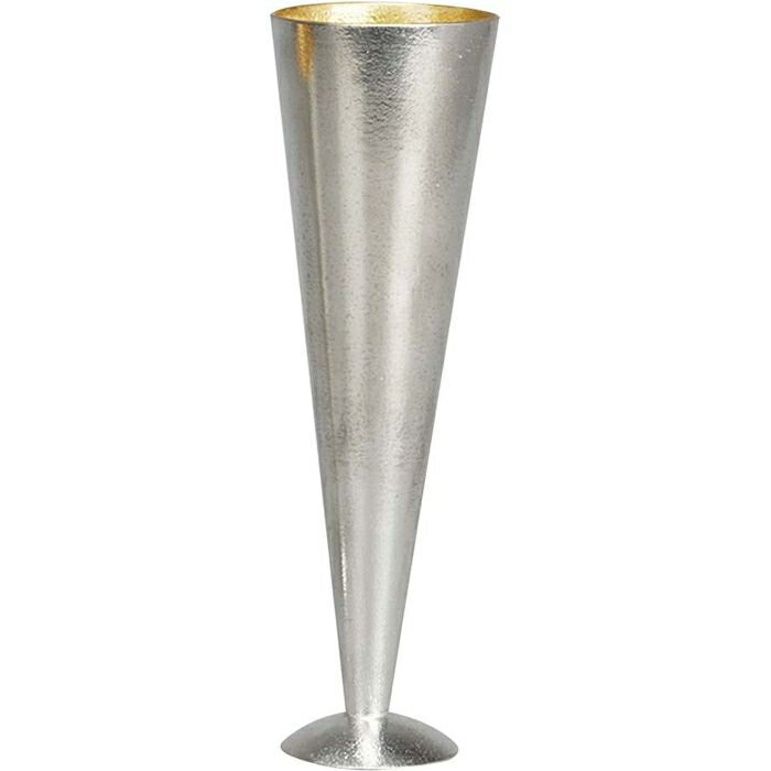 錫 シャンパングラス 金箔 L 180cc 501345 能作 EBM-5926200 柔らかい 人肌 高級感 手作り 非常に軽量 贅沢 ギフト 手触り 純度100% プレミアム 形状自在 柔軟性 曲げやすい 高品質 ユニーク 耐久性