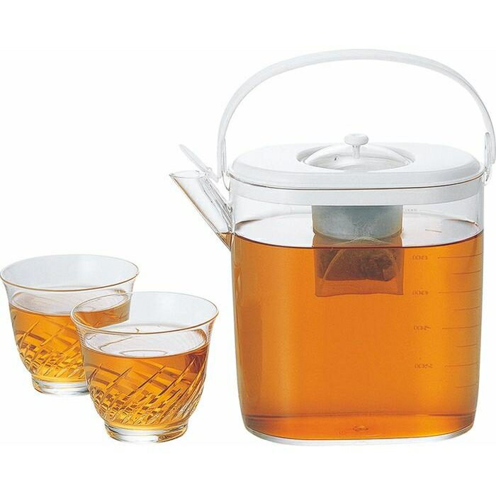 らくらく茶 1.2 4945548003334 らくらく 注ぎ口 自動開閉蓋 熱いお湯 目盛り付き 耐熱アクリル樹脂 日..