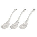 しずくレンゲ 穴あき3本セット クリア TW-3744 透明 丈夫 穴あき 使いやすい 3本セット キッチン 軽量 プラスチック 食器洗浄機可 日本製
