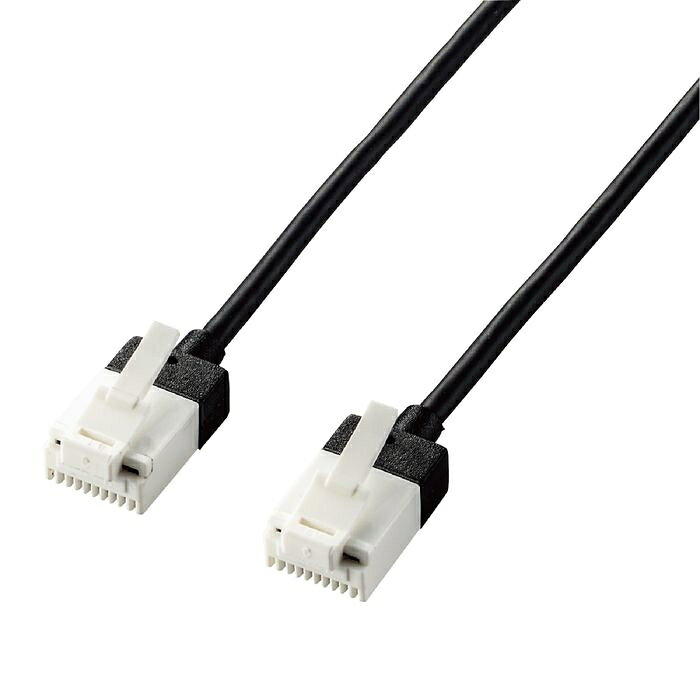 LANケーブル Cat6A スーパースリム ツメが折れない 5m 黒 エレコム LD-GPASST/BK50