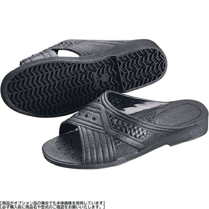 アスカ商事 紳士シャワーサンダル 前あき(M ブラック) SSV3903 紳士 シャワーサンダル レトロ 水洗い 丈夫 雨に強い ゴムタイプ 清潔 長持ち サイズ