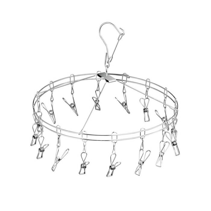 ステンレスピンチハンガー 丸型 16ピンチ SHR-16 ステンレス ピンチハンガー 錆に強い シンプルデザイ..