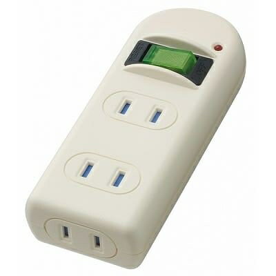 ヤザワ 雷サージ・耐トラ付省エネタップ3個口白 Y02FUBKS310WH 省エネ 雷サージ 安全シャッター 節電 ..