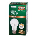 ヤザワ 長寿命クリア40W形 L100V40WCL 長寿命 クリア 40W形 照明 電飾 住宅 デザイン 白熱電球 口金E26 施設照明 明るさ 耐久性 エコ 省エネ 環境に優しい 省エネルギー インテリア おしゃれ 店舗用 長持ち