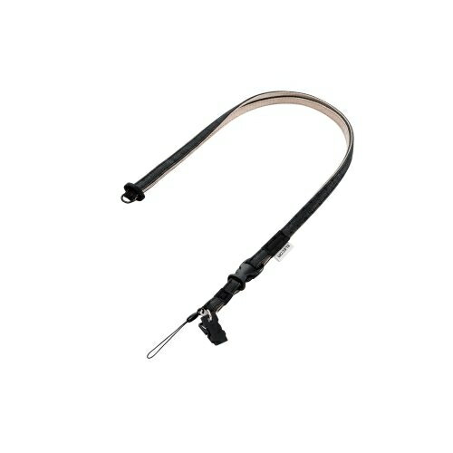 携帯用ストラップ/落下防止クリップ付き/ブラック エレコム MPA-ST03BK