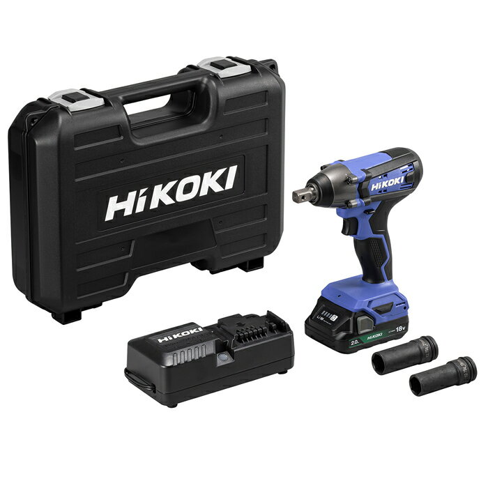HiKOKI（日立工機） 18V コードレス インパクトレンチ 最大トルク162N・m 2.0Ah 蓄電池×1個 充電器 ケース付 ［KH01］ FWR18DF(BG)