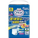 大王製紙 (まとめ) アテント 昼1枚安心パンツ 長時間快適プラス 男女兼用 ホワイト M 1パック(16枚) 【×3セット】 ds-2431086