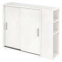 トイレラック トイレ収納 約幅74cm ホワイト ブラシ専用棚付き 引き戸タイプ 省スペース スリム 組立品【代引不可】 ds-2473524 幅74cm 引き戸 組立品 ブラシ収納 インドネシア製(3)