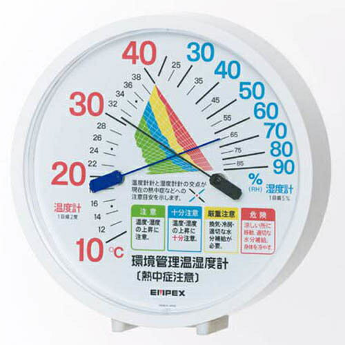EMPEX エンペックス 温度・湿度計 環境管理 温度・湿度計「熱中症注意」 置き掛け兼用 TM-2484【納期目安：1週間】