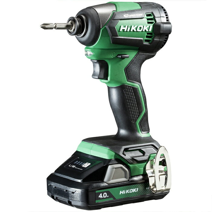 18V 充電式 インパクトドライバー 電池2個、充電器、ケース付 ビット別売り [KH01] HiKOKI WH18DE(2LC) 使いやすさ ブラシレスモーター 自分好み 薄型電池 作業量 充電器 ケース 高力ボルト カスタマイズ メンテナンスフリー トリガ 操作性 低速 締付トルク