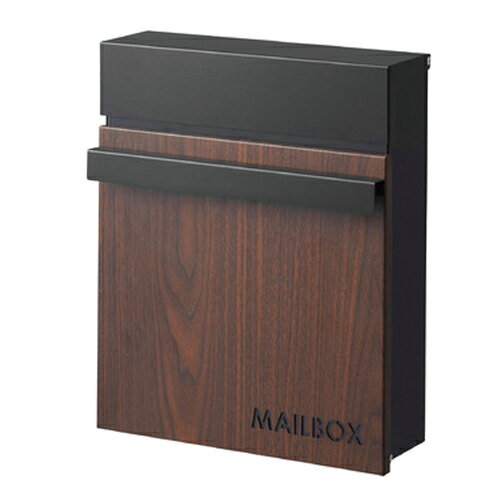 東谷（あづまや） ポスト PST-217BK メールボックス シンプル スタイリッシュ 鍵穴 窓型 確認 郵便物 ..