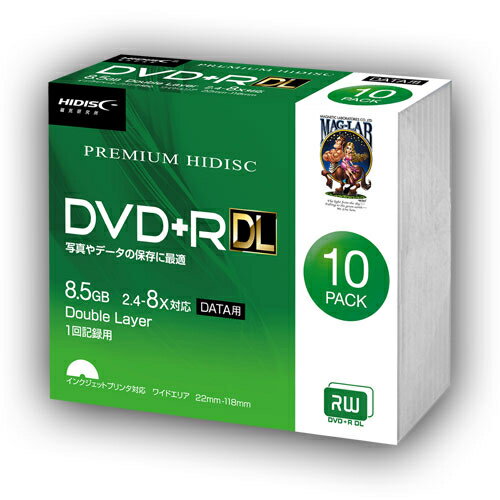 hidisc DVD+R DL 8倍速対応 8.5GB 1回 デー