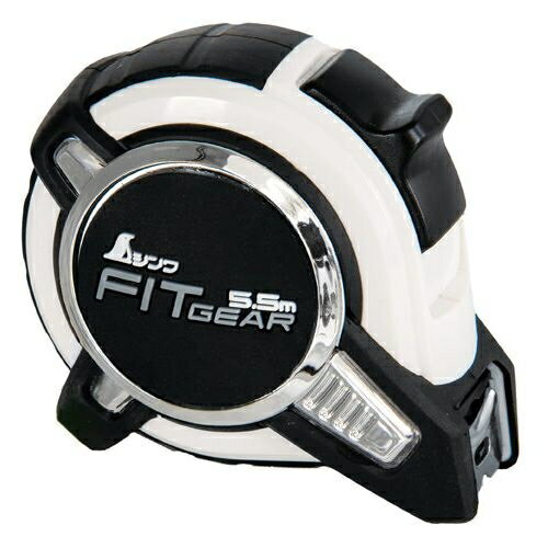 シンワ測定 コンベックス フィットギア19-5.5m 尺相当目盛付 NO80530 ナイロンコート 爪ガード フックハンガー 衝撃吸収 テープ引き込み ベルトク...