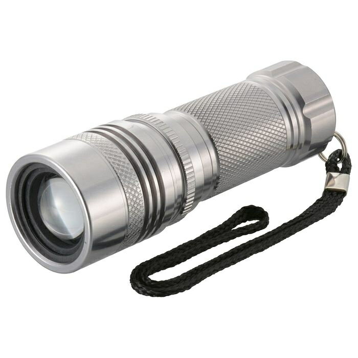 防水LEDズームライト SPARKLED ZOOM 500lm オーム電機 LHA-SP500Z-S 防水 LED ズームライト 明るさ500ルーメン 照射距離181m 軽量 調光機能 IP66 携帯ストラップ ANSI規格準拠