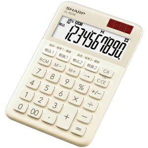 シャープ カラー・デザイン電卓 10桁ミニナイスサイズ ベージュ系 EL-M336-CX 1台 ds-2509045