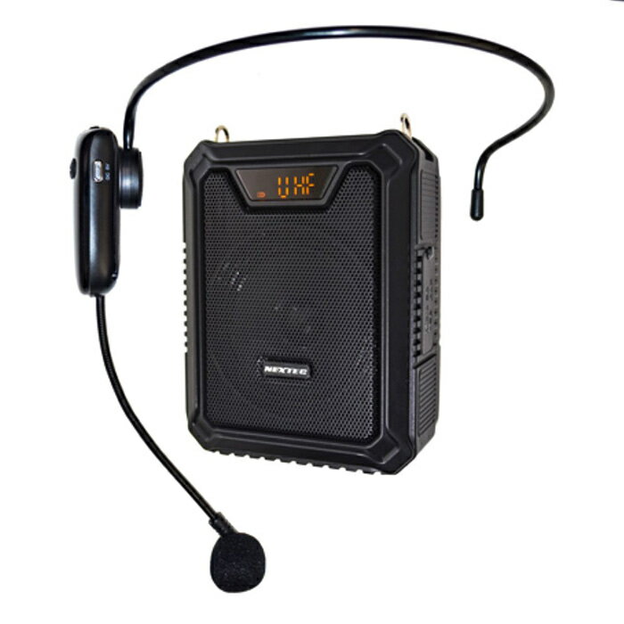 エフ・アール・シー ワイヤレスポータブル拡声器 NX-BV20WP【納期目安：1週間】 ワイヤレス 拡声器 ポータブル 音声 ヘッドマイク 距離軽減 飛沫感染予防 ワイヤレスヘッドマイク 小型 大音量 便利 軽量 公共施設 音楽再生 マイク入力 USBメモリー 充電時間 軽減