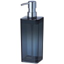 アスベル ディスペンサー スクエア 550ml ネイビーブルー N550 4974908520051 液体専用 詰め替えやすい 使い切りやすい 直立型 ABS素材 ソープ液専用 ポンプ部分