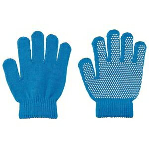 (まとめ）カラーのびのび手袋 すべり止め付 青 【×10セット】 ds-2517217