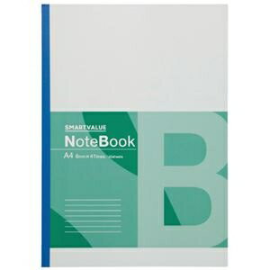 （まとめ）スマートバリュー 再生紙ノート A4 B罫1冊 P068J（×10セット） ds-2524650 スマートバリュー 再生紙 ノート B罫 40枚 無線とじ お届けまで3-6営業日