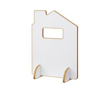 PAPER NEW STANDARD キッズパーティション KM-AW-024-03 家型 組立品 ds-2525594 環境配慮型紙資材 組立簡単 軽量 子供用家具 エコフレンドリー 持ち運び便利 オレンジカラー リジッドペーパーボード