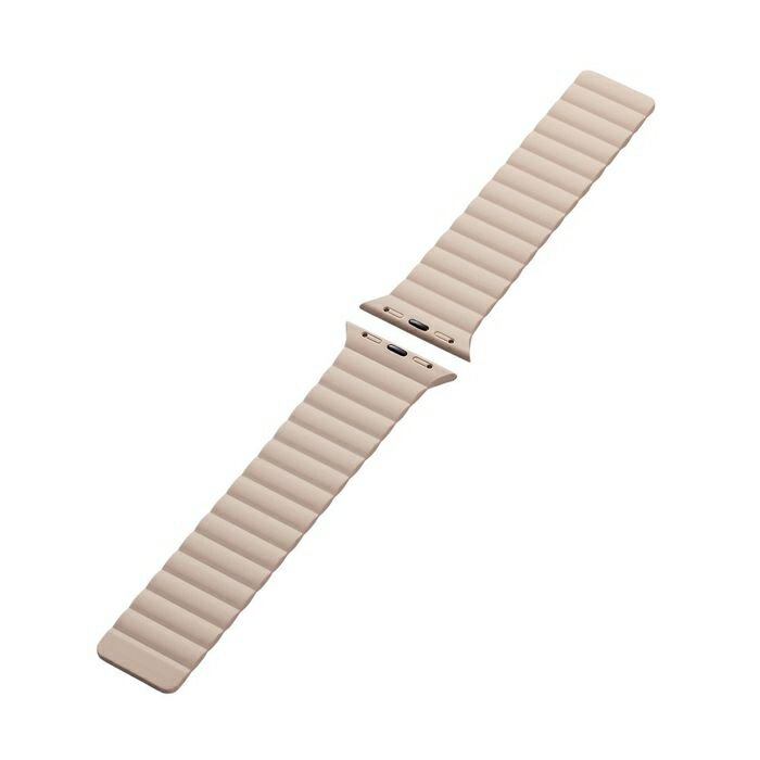 Rakuten - 【メール便での発送商品】アップルウォッチ バンド SE 8 7 6 5 4 3 2 1 [41mm 40mm 38mm] シリコン マグネット式 ベージュ エレコム AW-41BDMAGBE