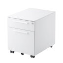 サンワサプライ キャビネット SNW-105W 書類受け 2段式 ペントレー 引き出し 鍵 スチール トレー 仕切板 キャスター