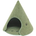 ラグタスコーン GR グリーン 【Mサイズ:約W47×D47×H45cm】【代引不可】 ds-2528734 ペット用品 カラフル ペットハウス ラグマット 洗...