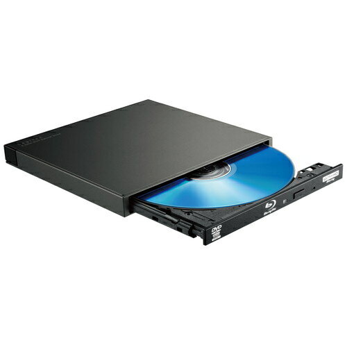 エレコム 外付け ブルーレイドライブ BDXL DVD CD USB 3.2 Gen1 書込み/再生/編集ソフト バスパワー 薄型 ブラック LBD-PWB6U3CVBK