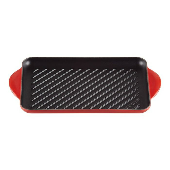ル・クルーゼ ジャポン グリル・レクタンギュラー (20202 32cm Cレッド) 0241473059724 グリル レクタンギュラー キッチンウェア フランス文化 職人の技 焼き上げ ブラックマットホーロー 使い心地 長方形のグリル